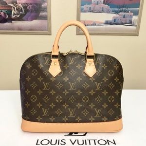 🌺 NEW LEATHER Louis Vuitton Monogram Alma PM Handbag 👜